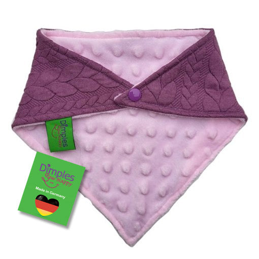 Purple Cable Knit Dog Scarf