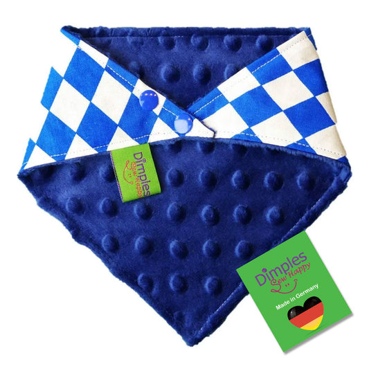 Bavarian Lozenge White Blue Dog Bandana