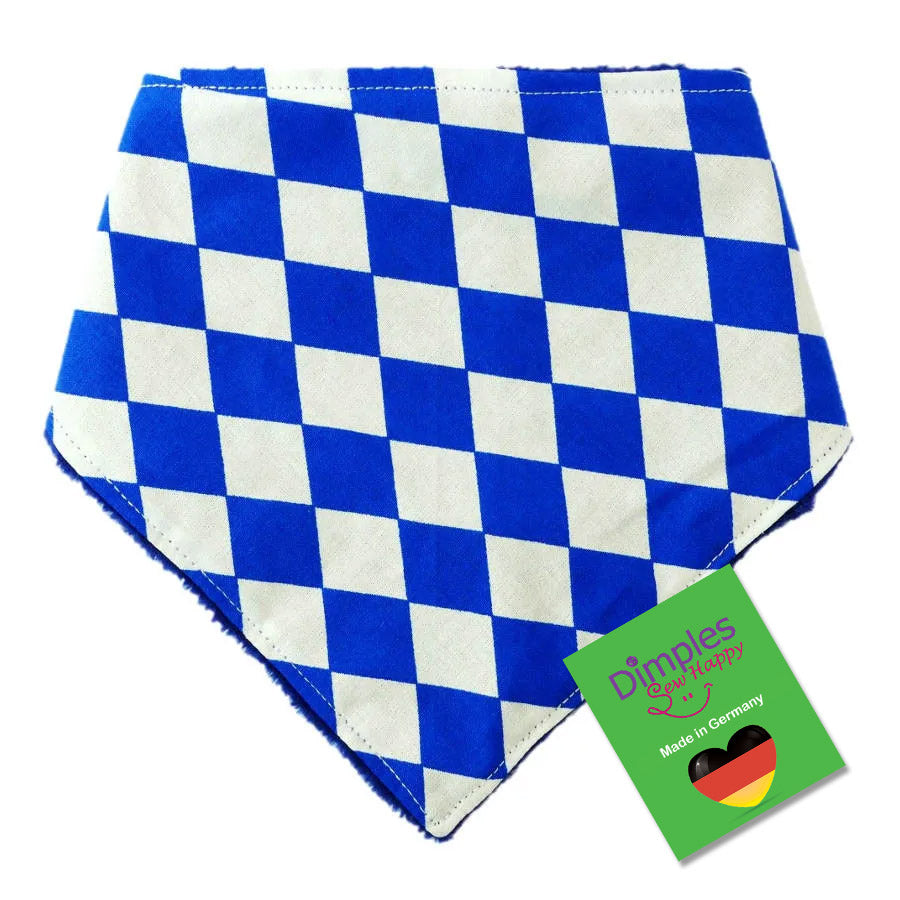 Bavarian Lozenge White Blue Dog Bandana