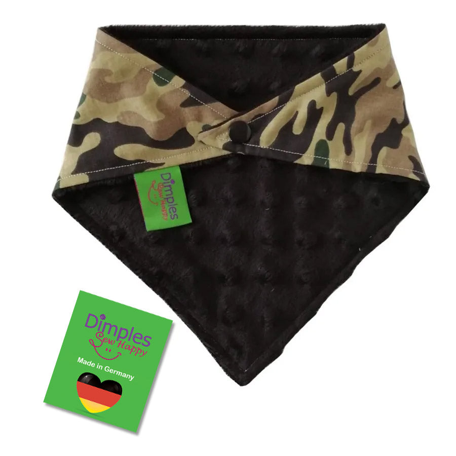 Camouflage Armylook Hundehalstuch grün schwarz
