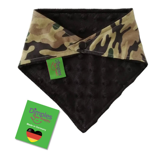 Camouflage Army Look Dog Bandana Green Black