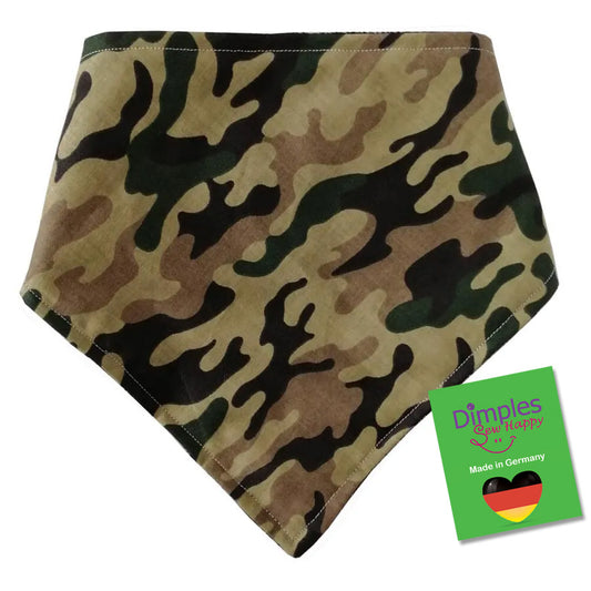 Camouflage Army Look Dog Bandana Green Black