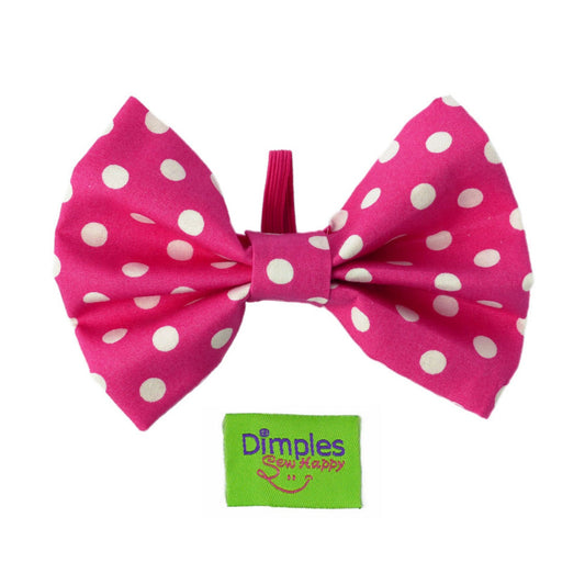 Dimple's Dog Bow Tie Tartan Pink Purple