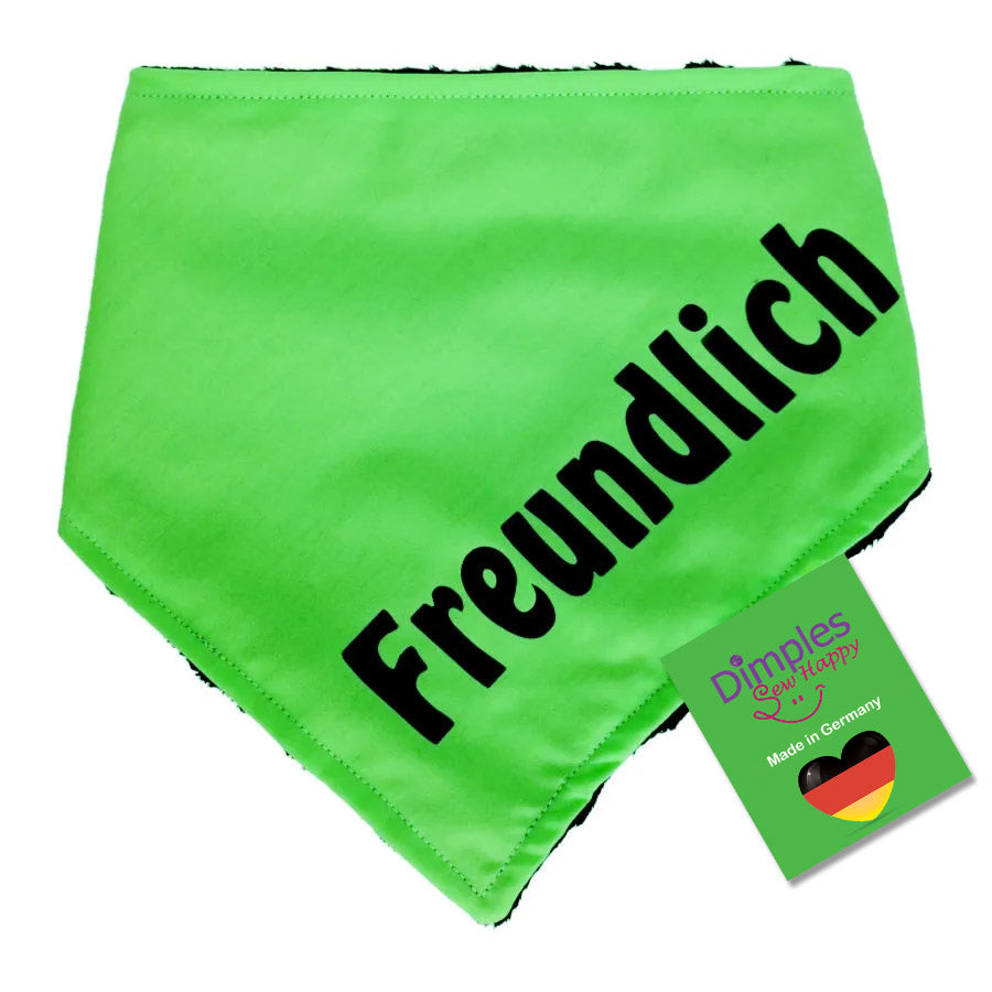 Grünes FREUNDLICH Hundehalstuch Bandana