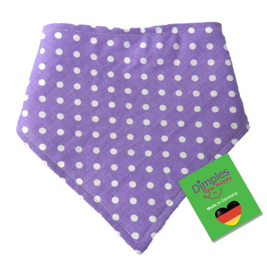 Purple Polka Dot Dog Bandana
