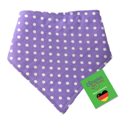 Purple Polka Dot Dog Bandana