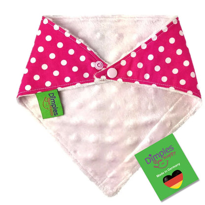 Pink gepunktetes Hundehalstuch Bandana