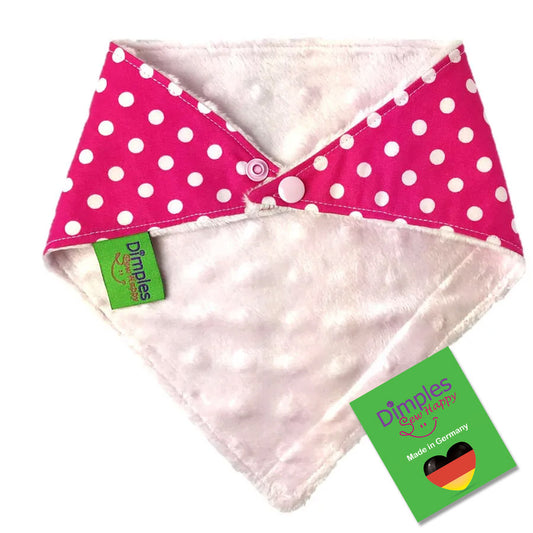 Pink gepunktetes Hundehalstuch Bandana