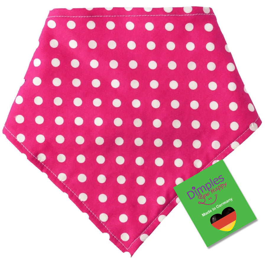 Pink gepunktetes Hundehalstuch Bandana