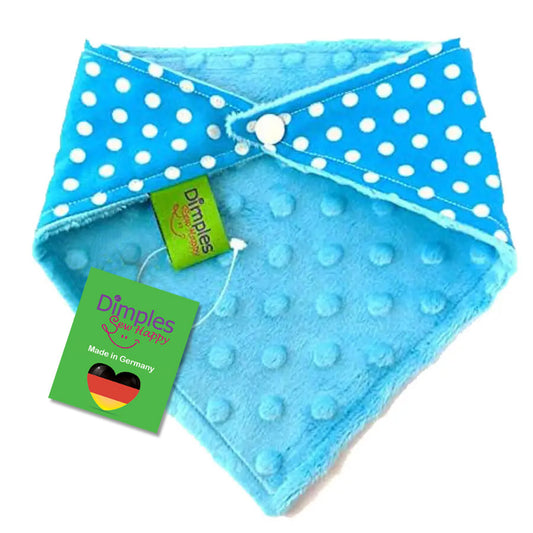 Turquoise Polka Dot Dog Bandana Neckerchief