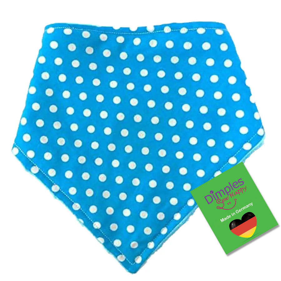 Turquoise Polka Dot Dog Bandana Neckerchief