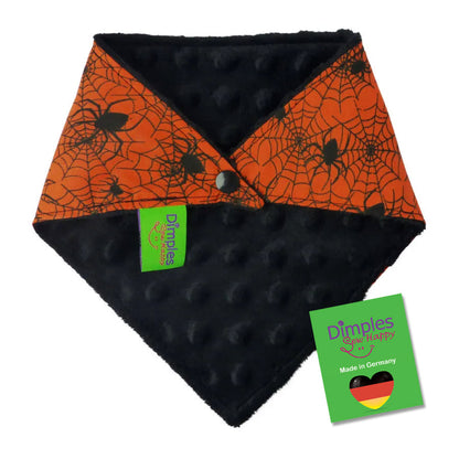 Halloween orange Spinnen Hundehalstuch Bandana Dimples