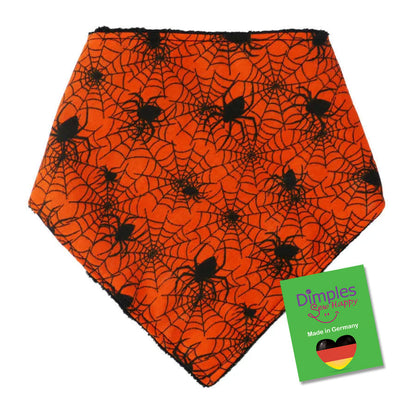 Halloween orange Spinnen Hundehalstuch Bandana Dimples