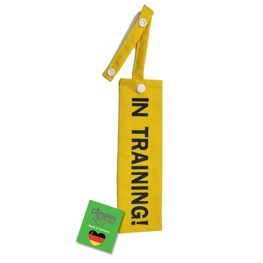 In training - printed canvas cover for dog leash - for school dogs, assistance dogs, companion dogs