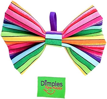 Dimple's Dog Bow Tie Tartan Pink Purple