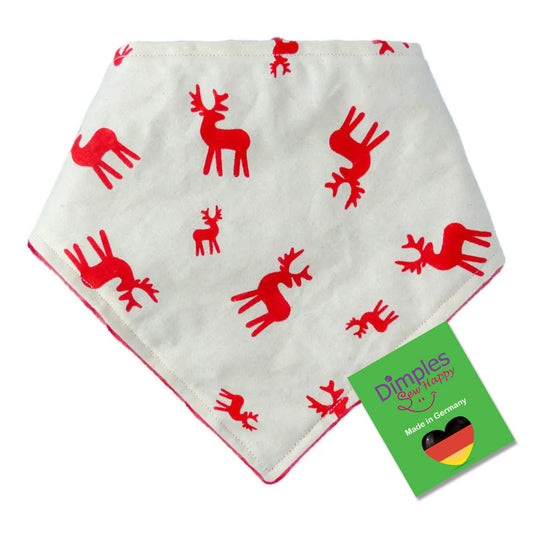 Reindeer Christmas Dog Bandana - Personalized Triangle Bandana