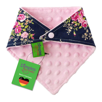 Roses on Dark Blue Dog Bandana