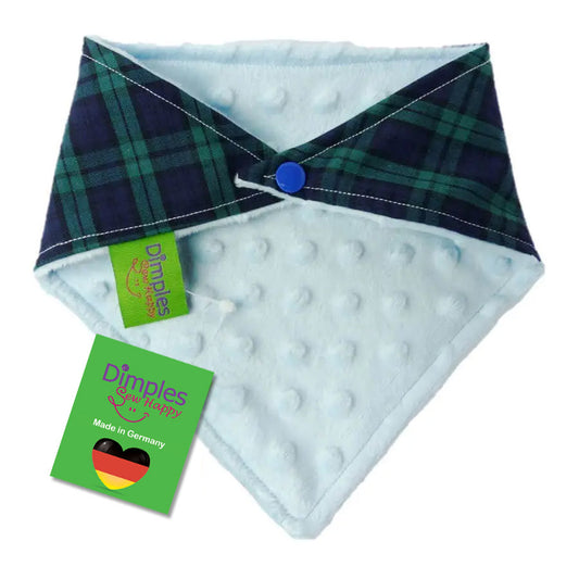 Tartan Blue Green Dog Bandana - Plaid Bandana
