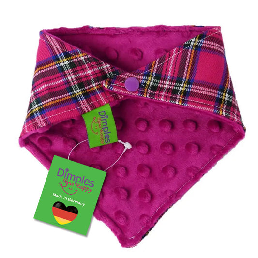 Tartan Plaid Pink Dog Bandana