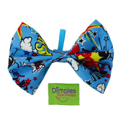 Dimple's Dog Bow Tie Comic Superhero