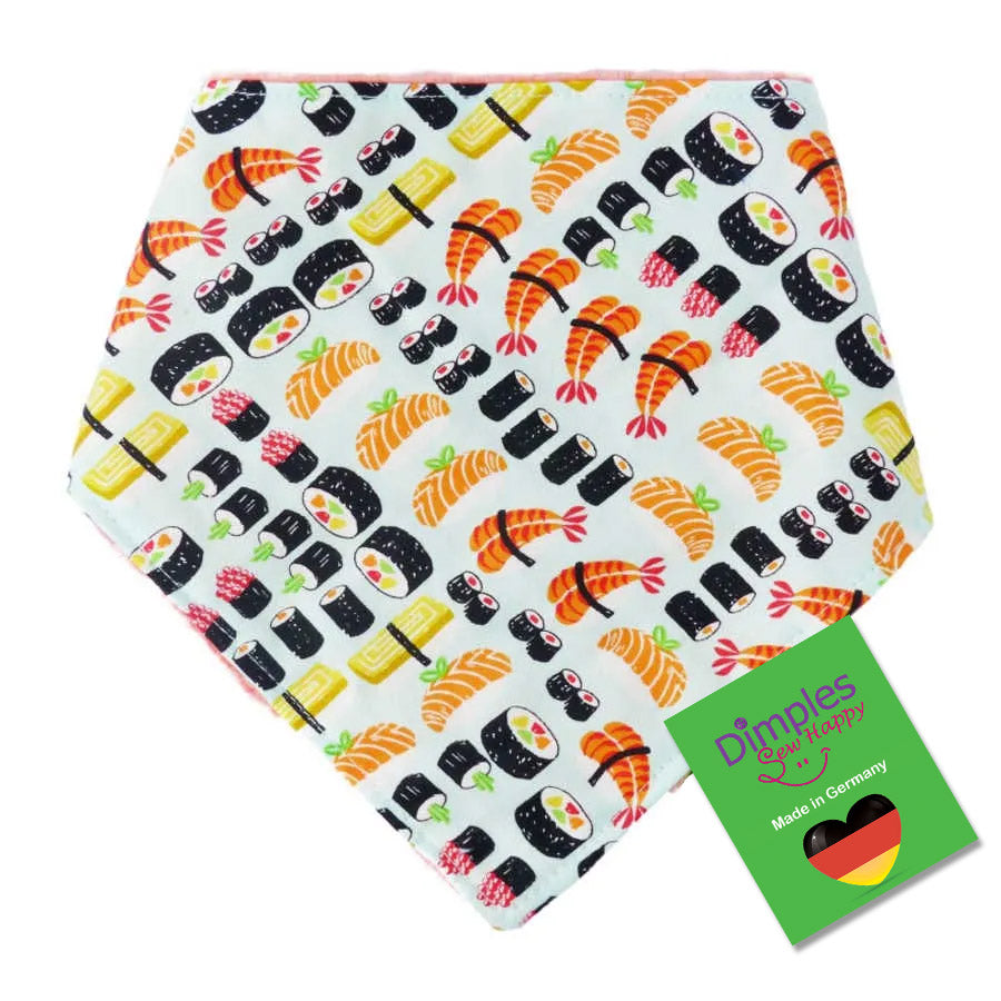 Sushi Fish Neckerchief Bandana for Dogs and Cats