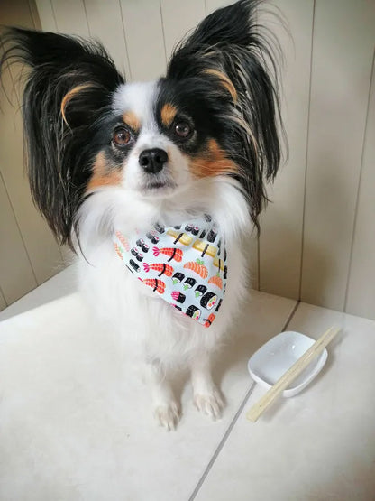Sushi Fish Neckerchief Bandana for Dogs and Cats