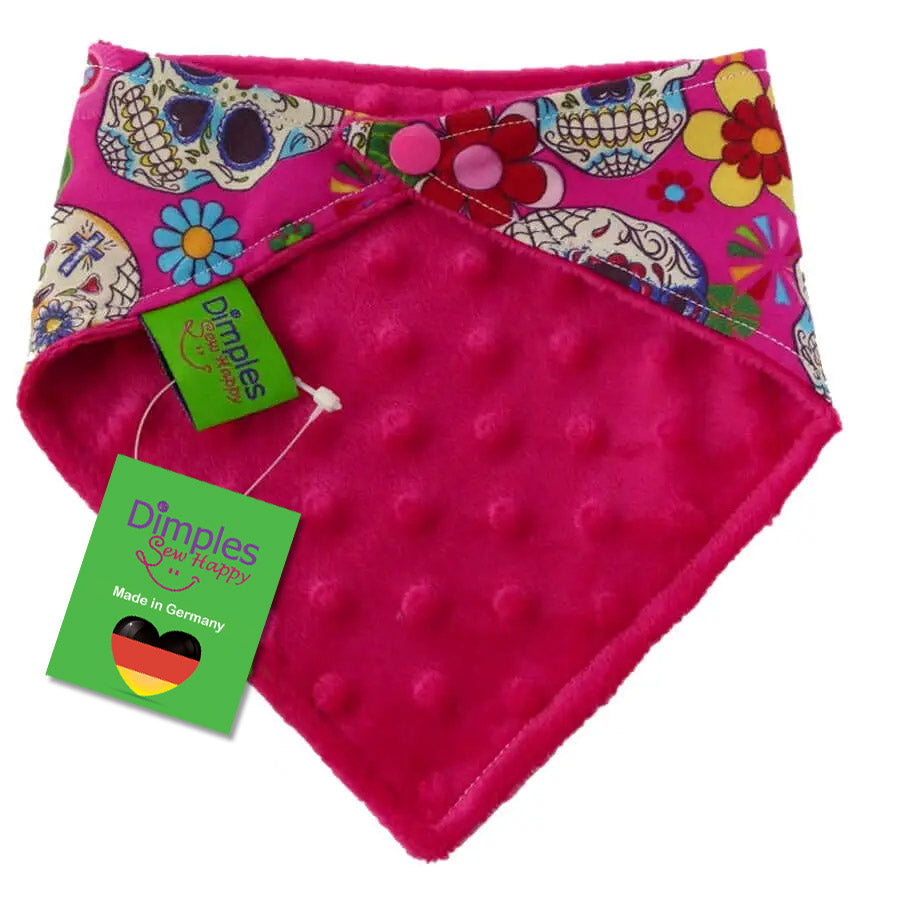 Mexican Skulls Pink Dog Bandana