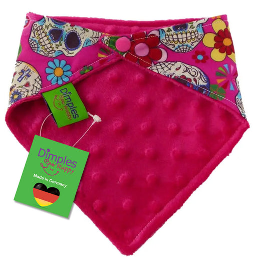 Mexican Skulls Pink Dog Bandana
