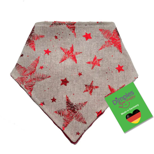 Christmas Stars dog bandanas as a Christmas gift for dogs