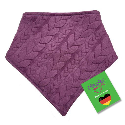 Purple Cable Knit Dog Scarf