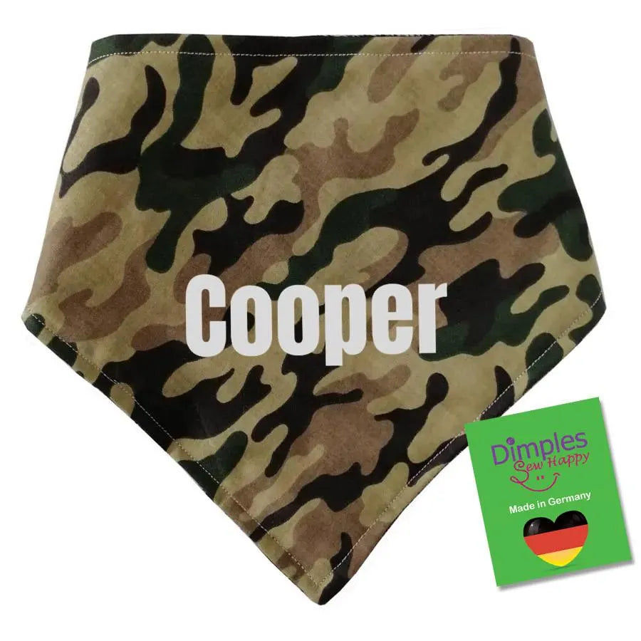 Camouflage Armylook Hundehalstuch grün schwarz